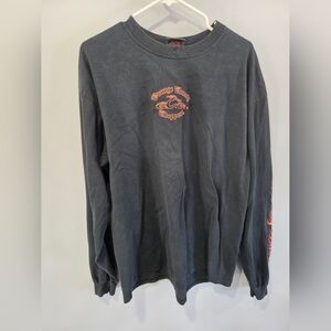 Vtg Y2K Orange County Choppers Mens XL Fire Flames Long Sleeve T-Shirt